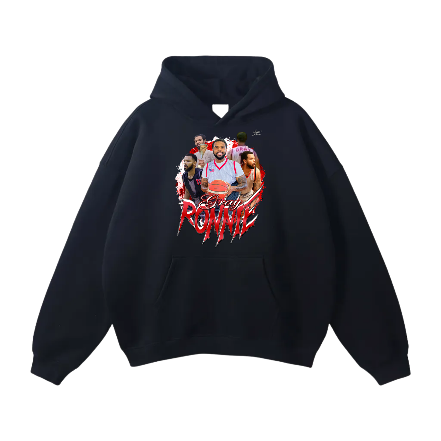 Ronnie Gray Oversize Fleeced Hoodie