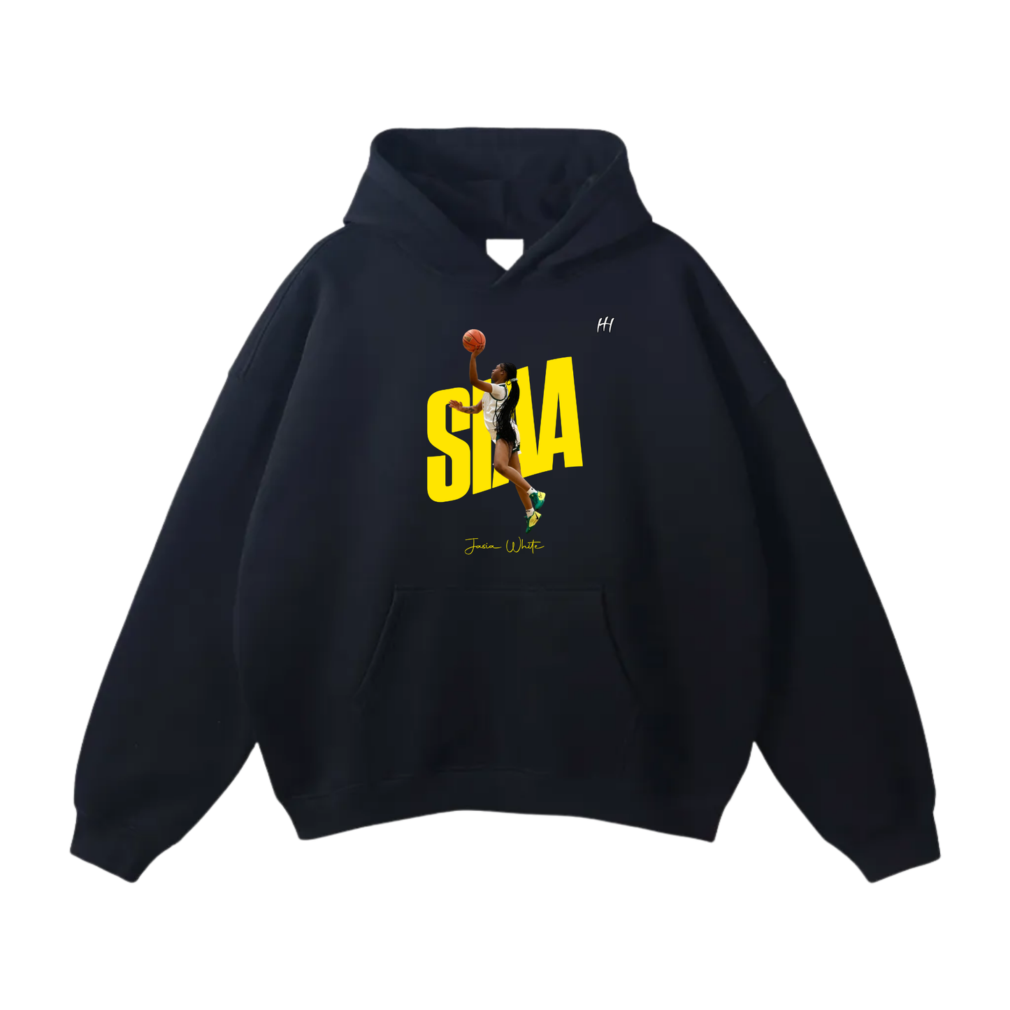 Jasia White Oversize Fleeced Hoodie