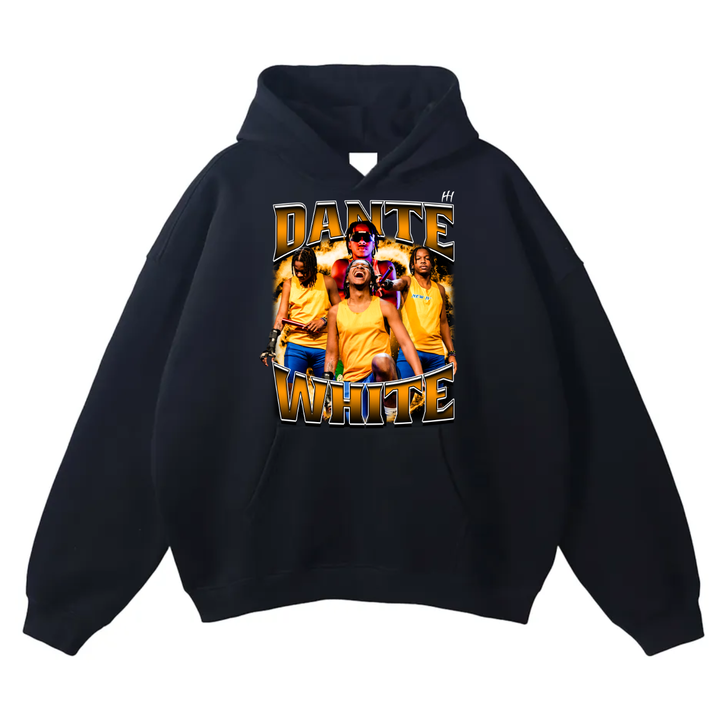 Dante White Oversize Fleeced Hoodie
