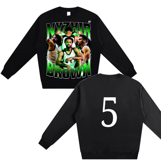 Nyzhir Brown Heavyweight Crewneck Sweatshirt