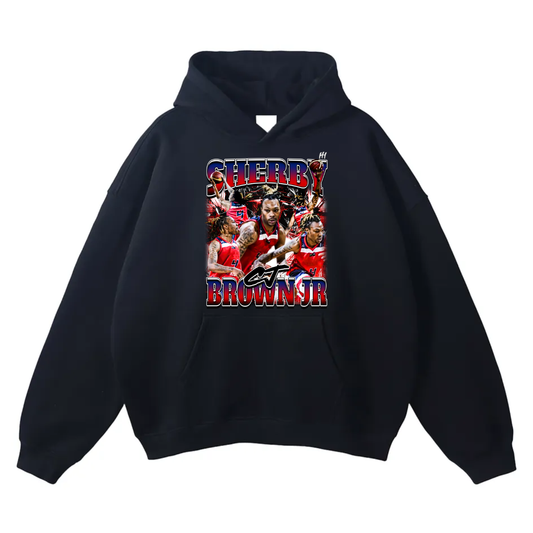 Sherby Brown Jr Oversize Fleeced Hoodie