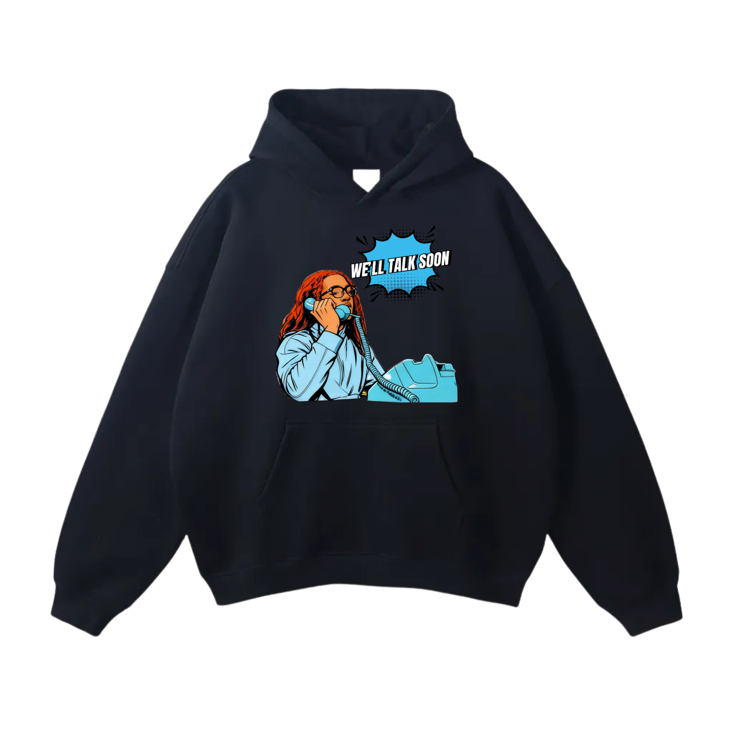 Ethan Royal Oversize Fleeced Hoodie