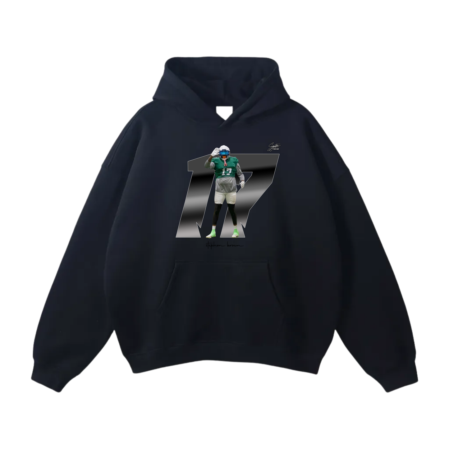 stephon brown Oversize Fleeced Hoodie