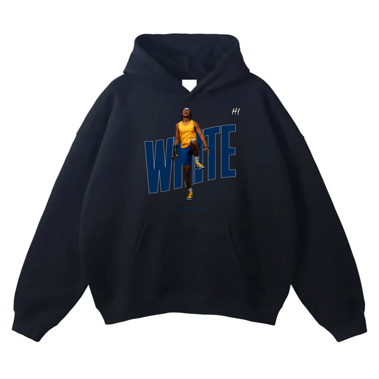 Dante White Oversize Fleeced Hoodie