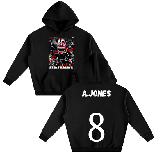 Tyler James Henley Oversize Fleeced Hoodie
