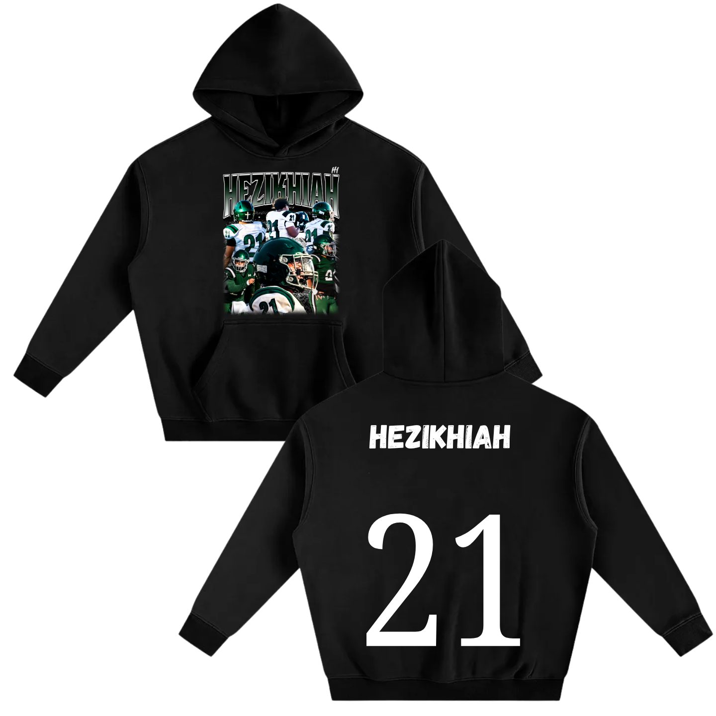 Hezikhiah  Oversize Fleeced Hoodie