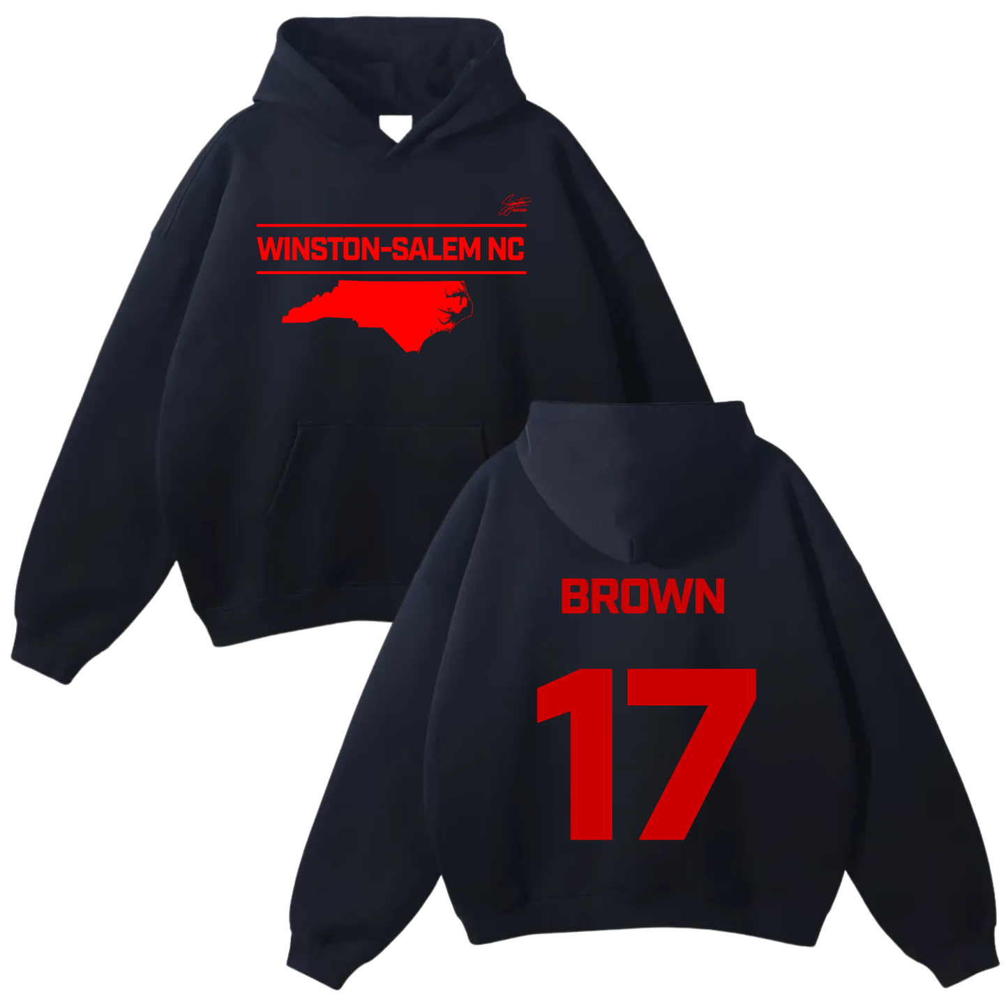 stephon brown Oversize Fleeced Hoodie