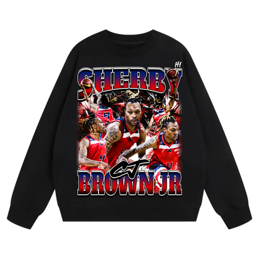 Sherby Brown Jr Heavyweight Crewneck Sweatshirt
