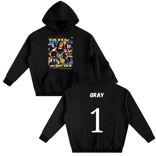 Jahki Gray Oversize Fleeced Hoodie
