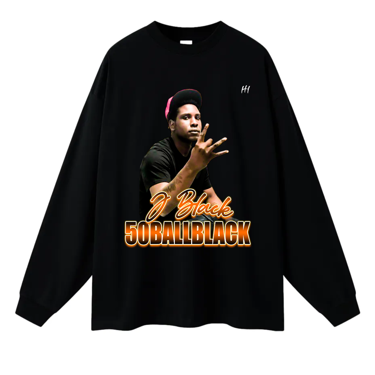 J Black Long Sleeve Tee