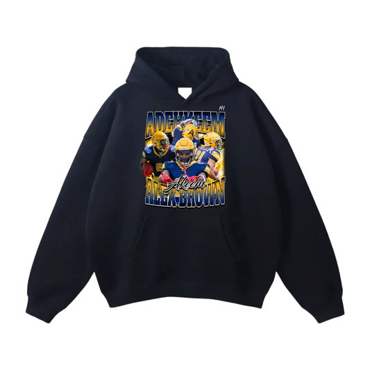 Adehkeem Alex Brown Oversize Fleeced Hoodie