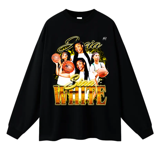 Jasia White Long Sleeve Tee