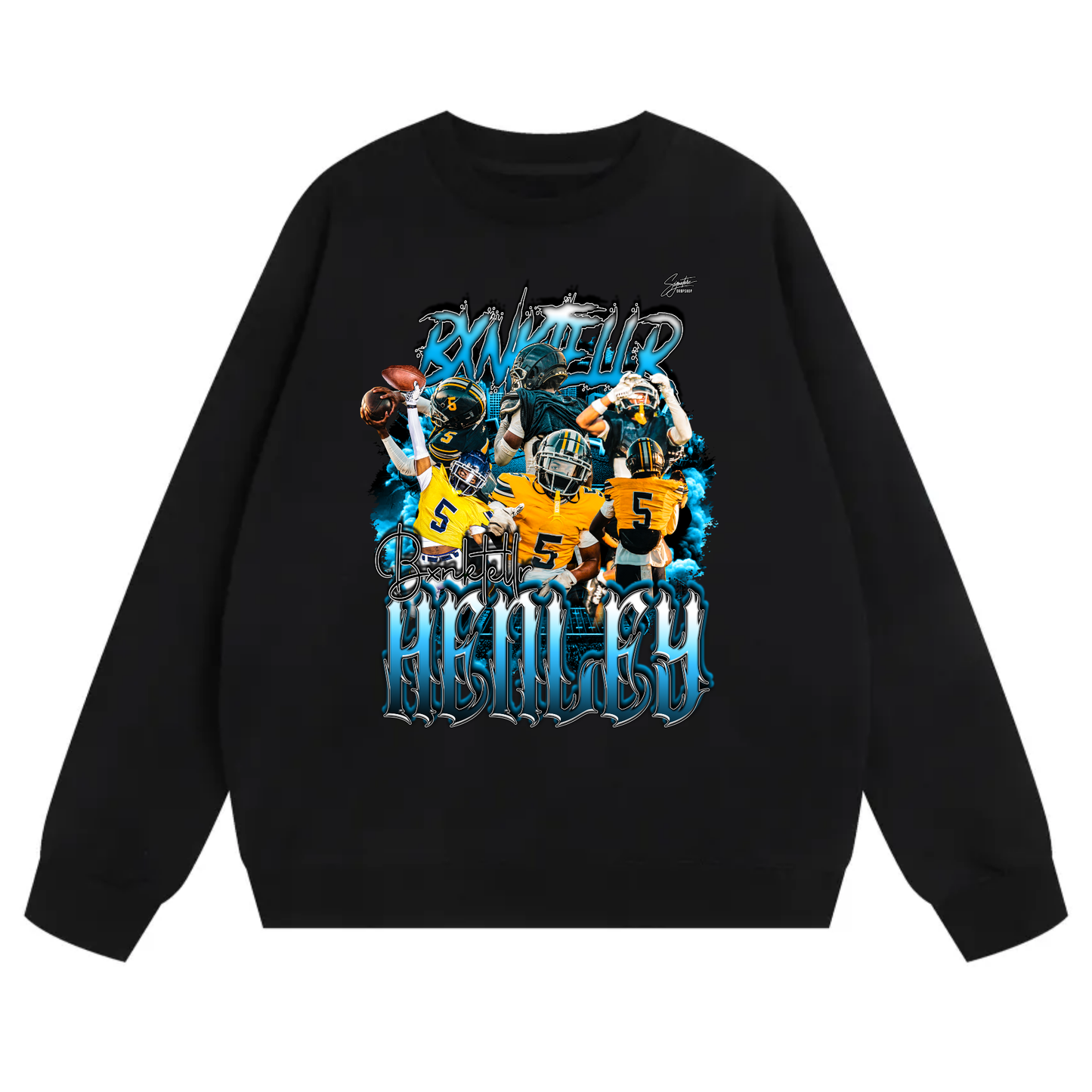 Bxnktellr Henley Heavyweight Crewneck Sweatshirt
