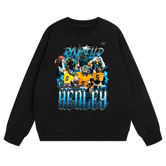 Bxnktellr Henley Heavyweight Crewneck Sweatshirt