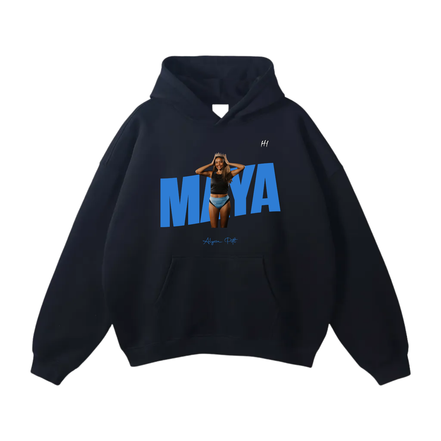 Alyssa Pitt Oversize Fleeced Hoodie