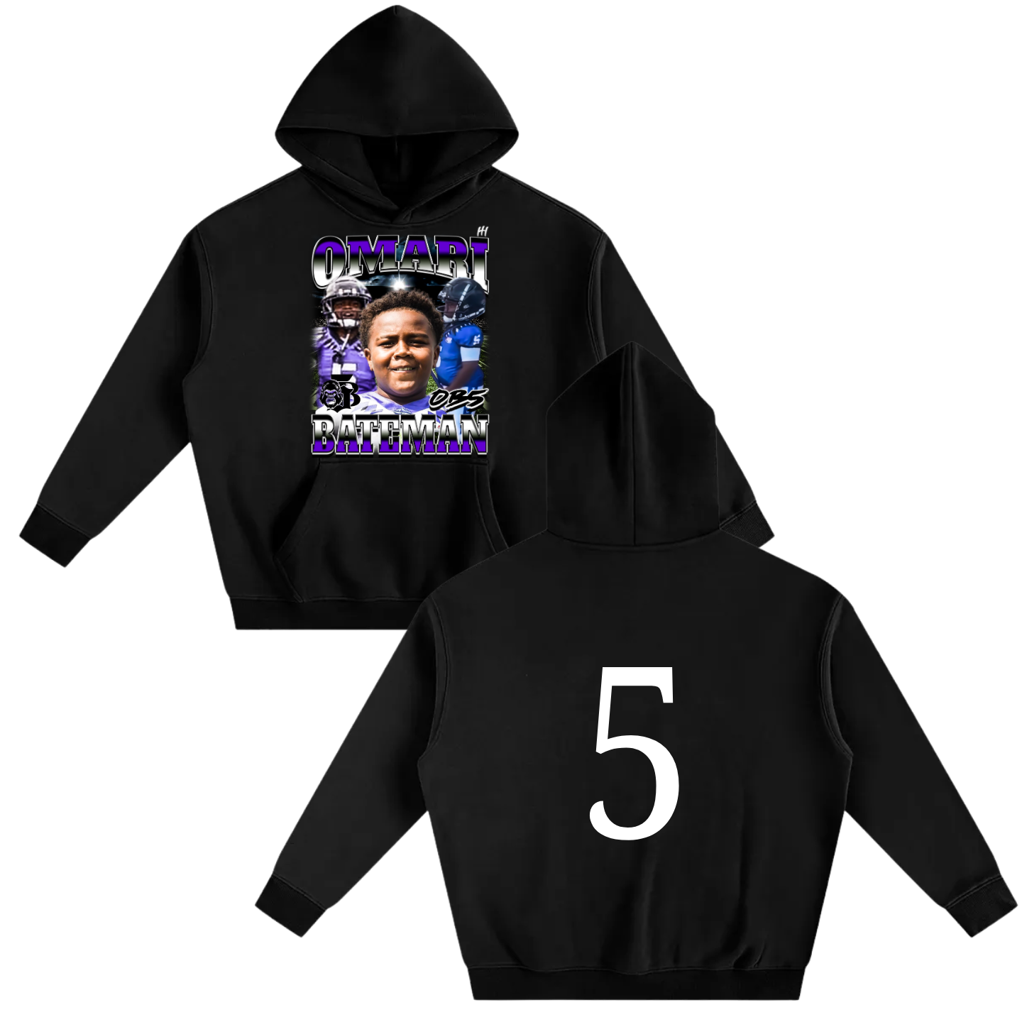 Omari Bateman Oversize Fleeced Hoodie