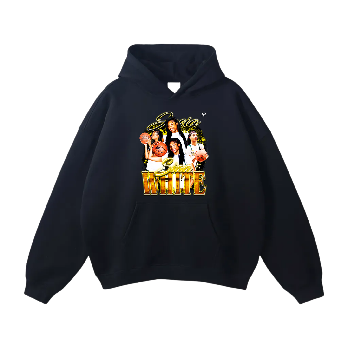 Jasia White Oversize Fleeced Hoodie