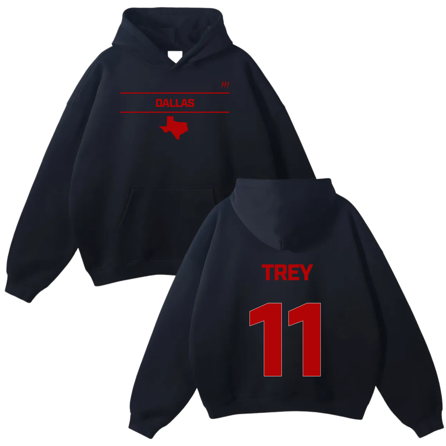 Trey Green Oversize Fleeced Hoodie