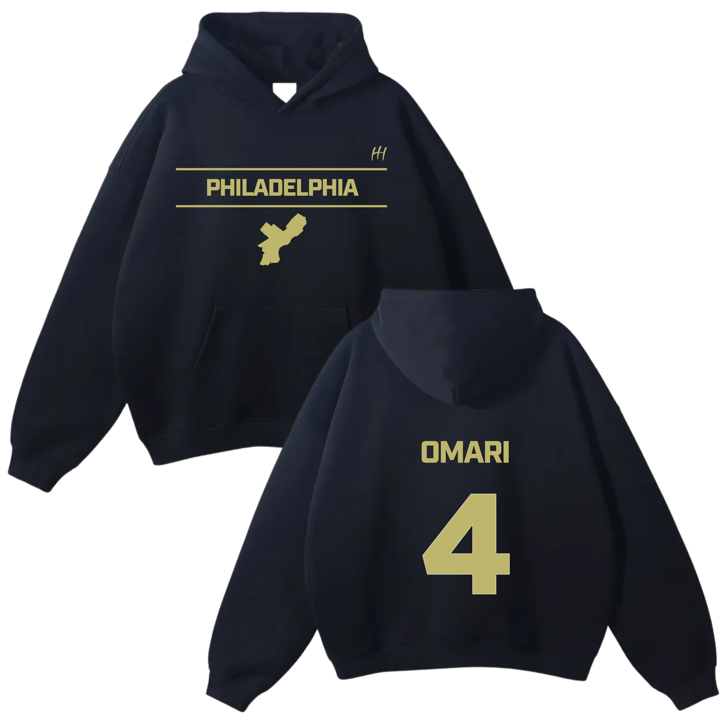 Omari Bing Oversize Fleeced Hoodie