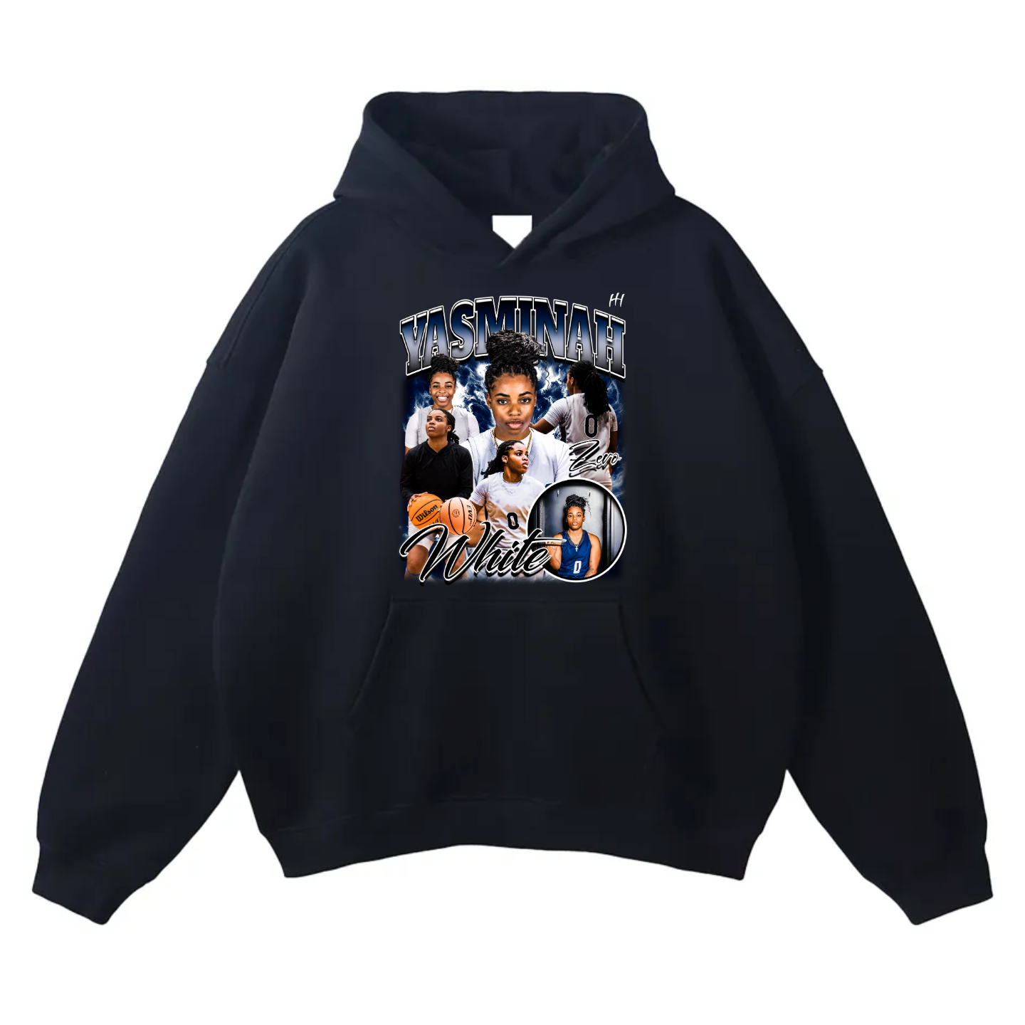 Yasminah White Oversize Fleeced Hoodie
