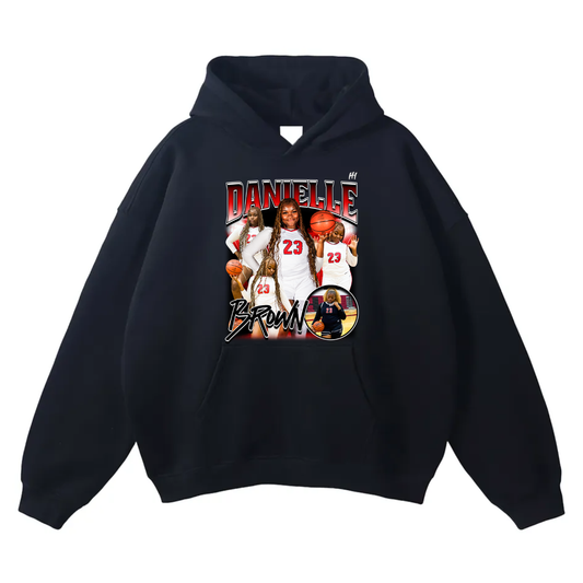 Danielle Brown Oversize Fleeced Hoodie