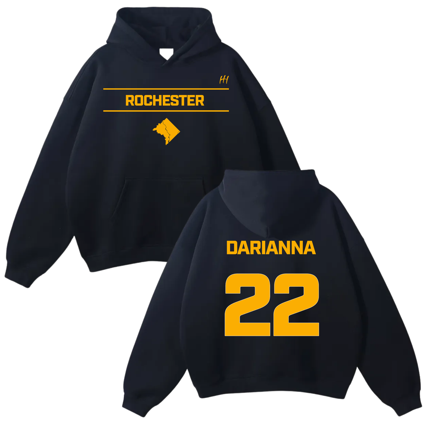 Darianna 2D Weathers Oversize Fleeced Hoodie