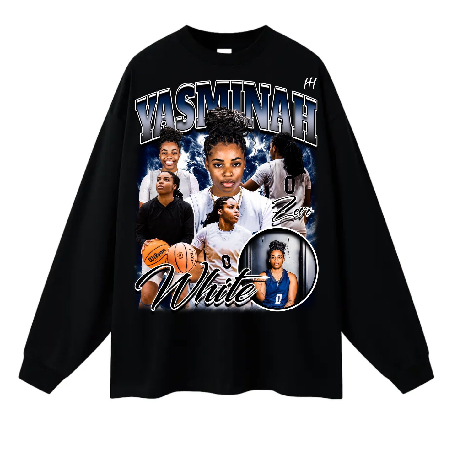 Yasminah White Long Sleeve Tee