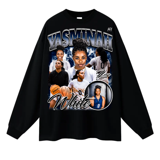Yasminah White Long Sleeve Tee