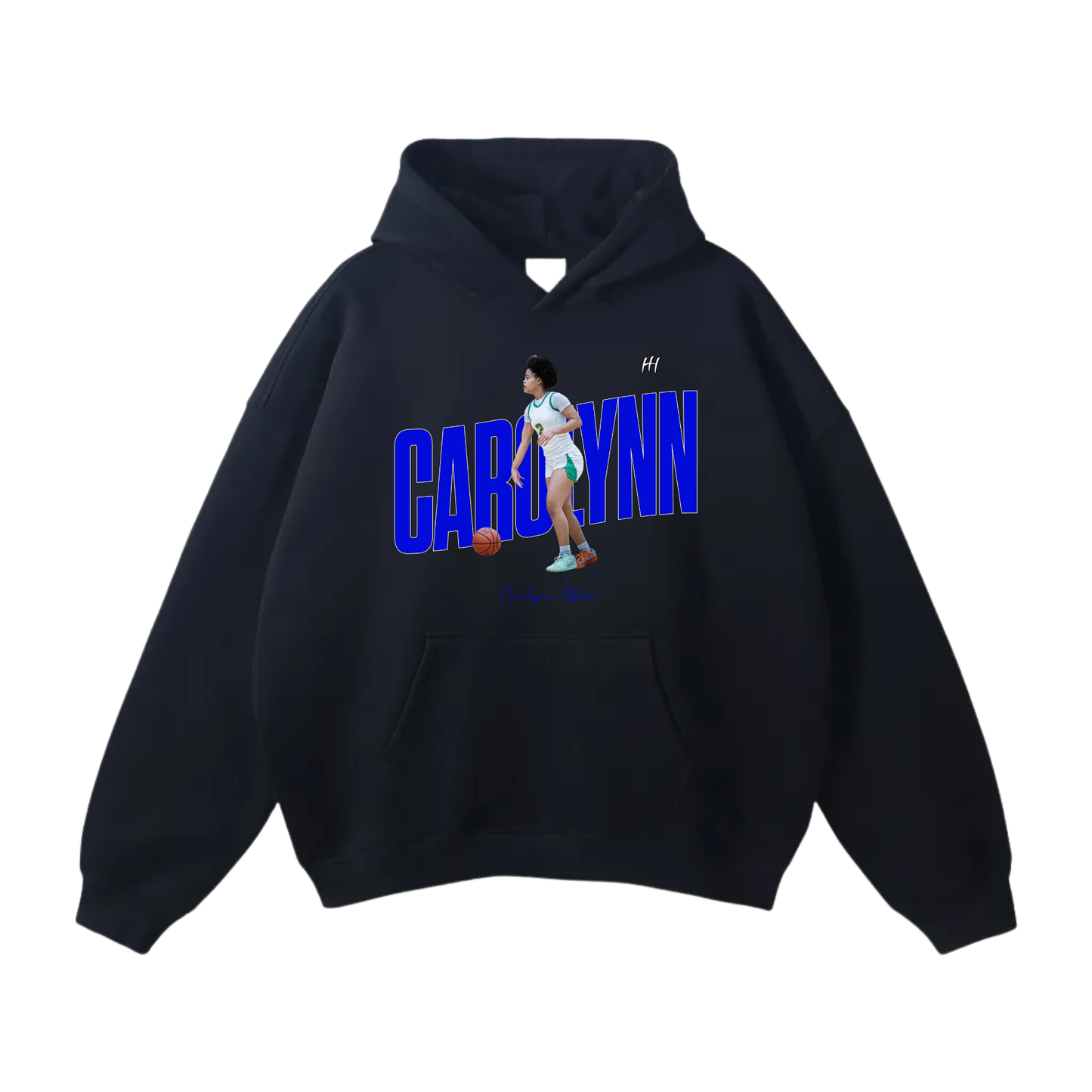 Carolynn Blue Oversize Fleeced Hoodie