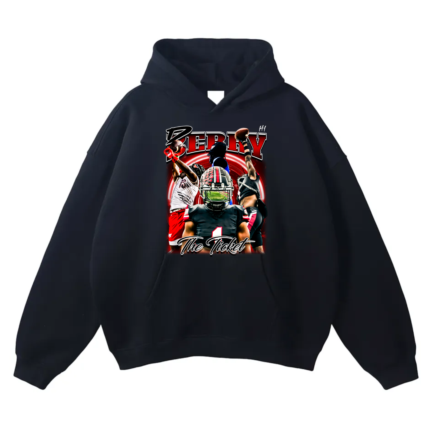 D Berry Oversize Fleeced Hoodie