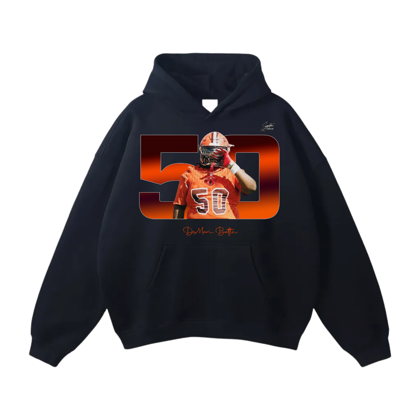 DeMari Battle Oversize Fleeced Hoodie