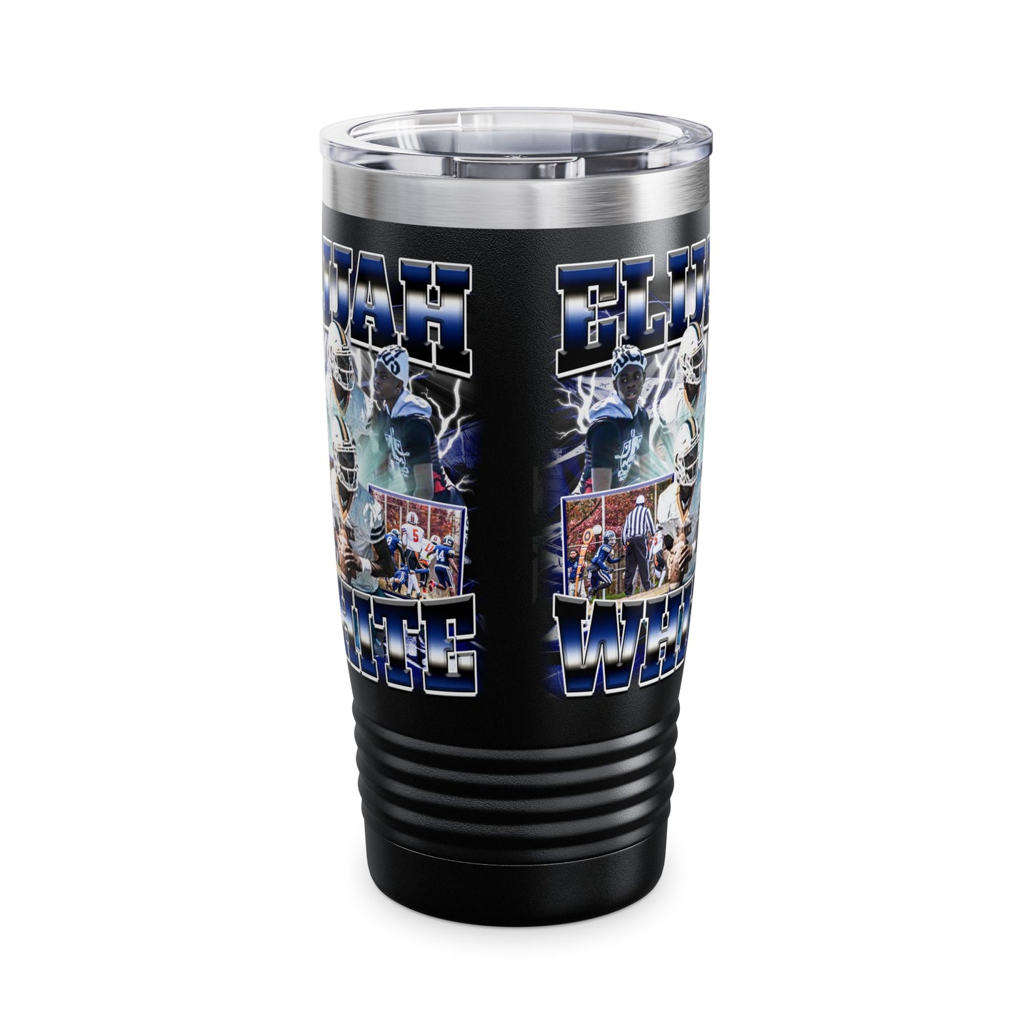 Elijah White Stainless Steal Tumbler