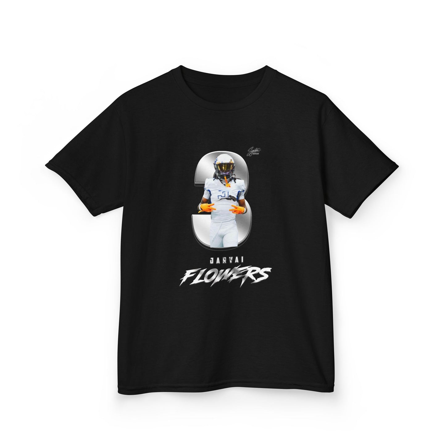 Jarvai Flowers Youth Heavy Cotton Tee