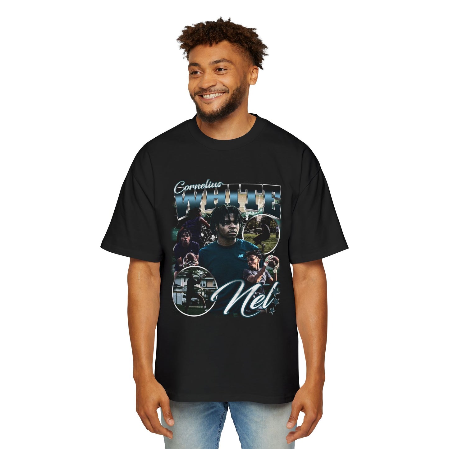 Cornelius White Oversized Retro Tee