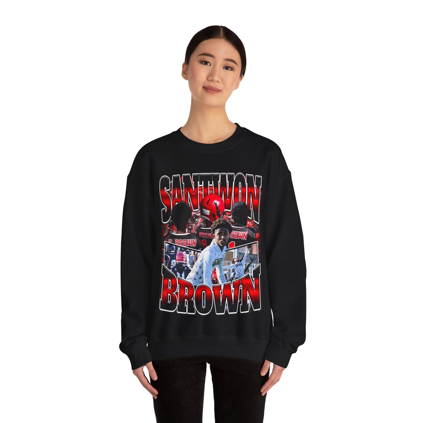 Santwon Brown Crewneck Sweatshirt