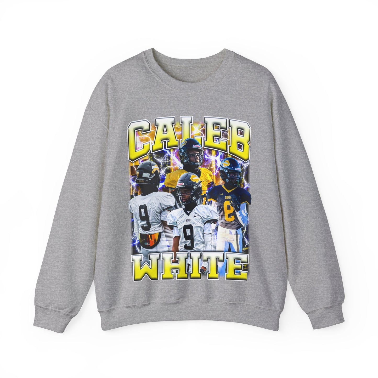 Caleb White Crewneck Sweatshirt