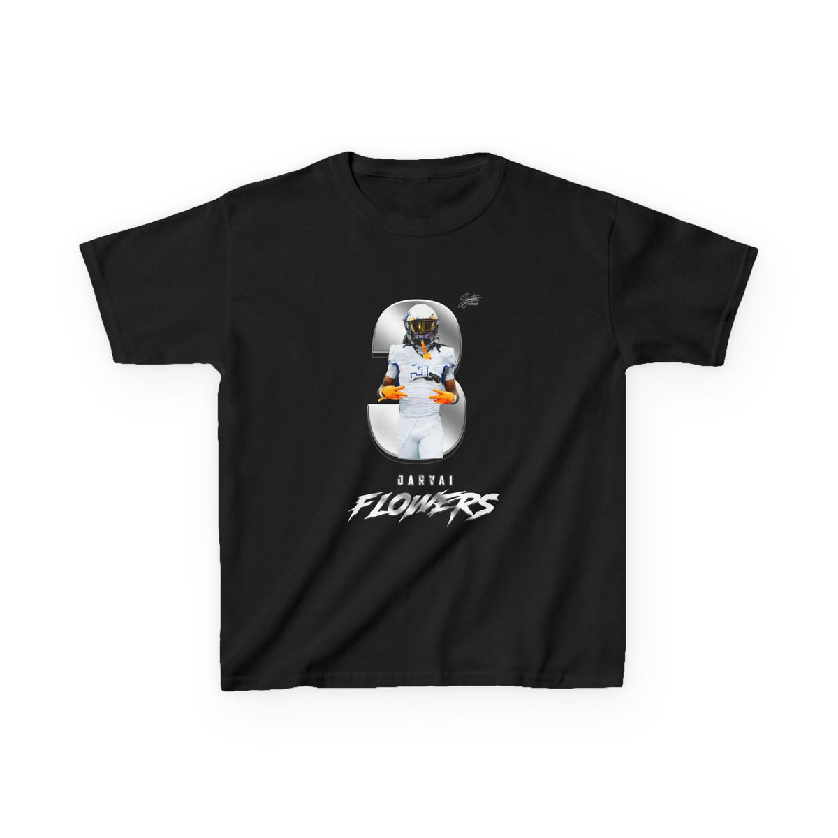 Jarvai Flowers Youth Heavy Cotton Tee