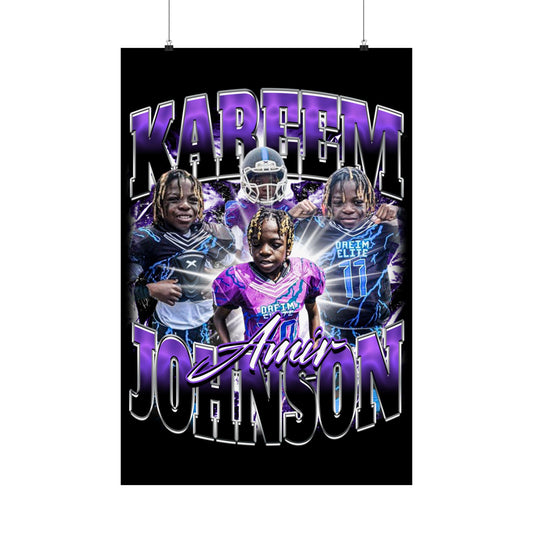 Kareem Amir Johnson Poster 24" x 36"