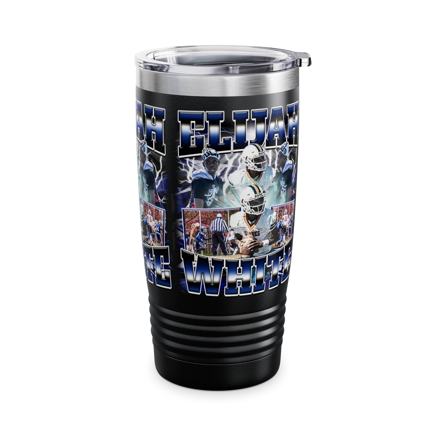 Elijah White Stainless Steal Tumbler