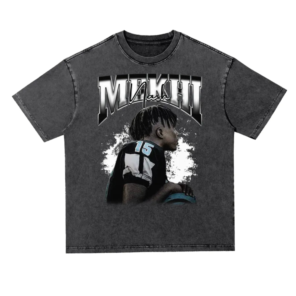 Mekhi Nash Oversized Acid wash T-shirt