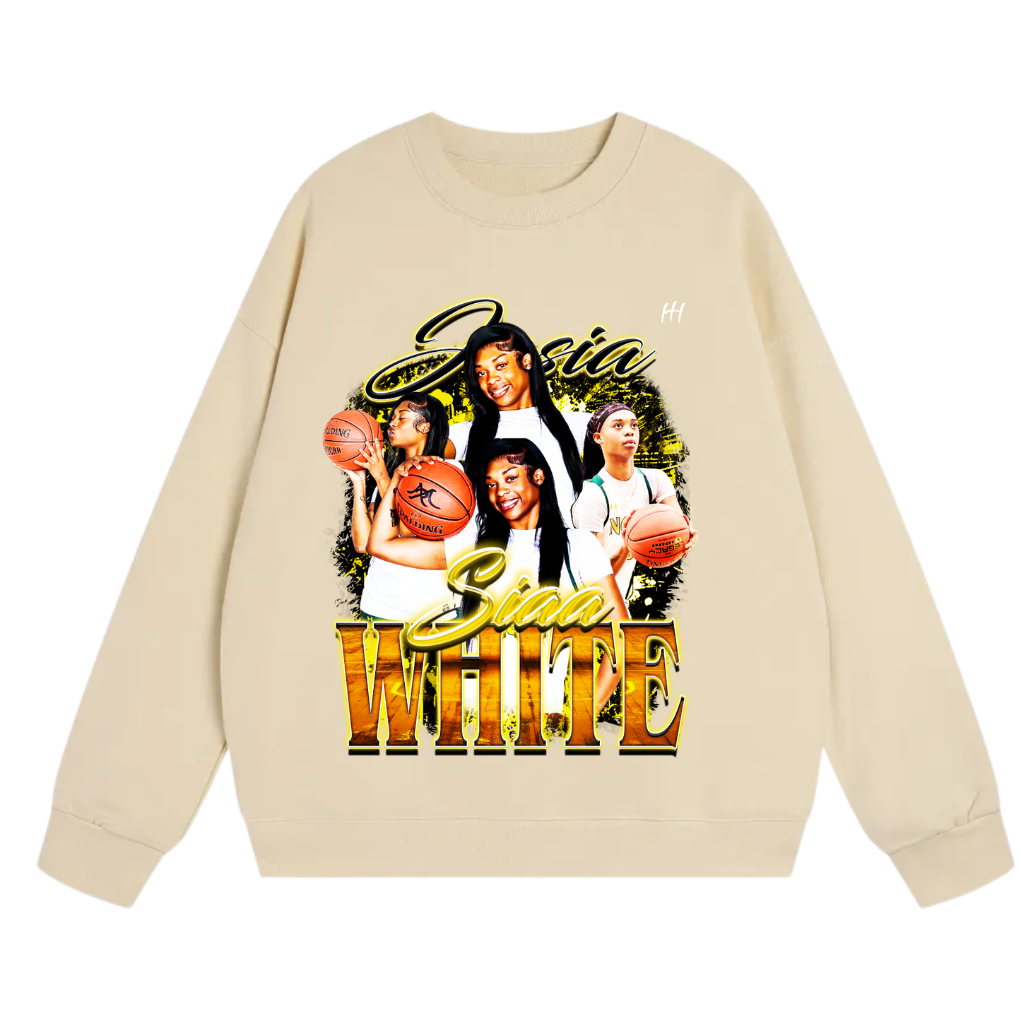 Jasia White Heavyweight Crewneck Sweatshirt