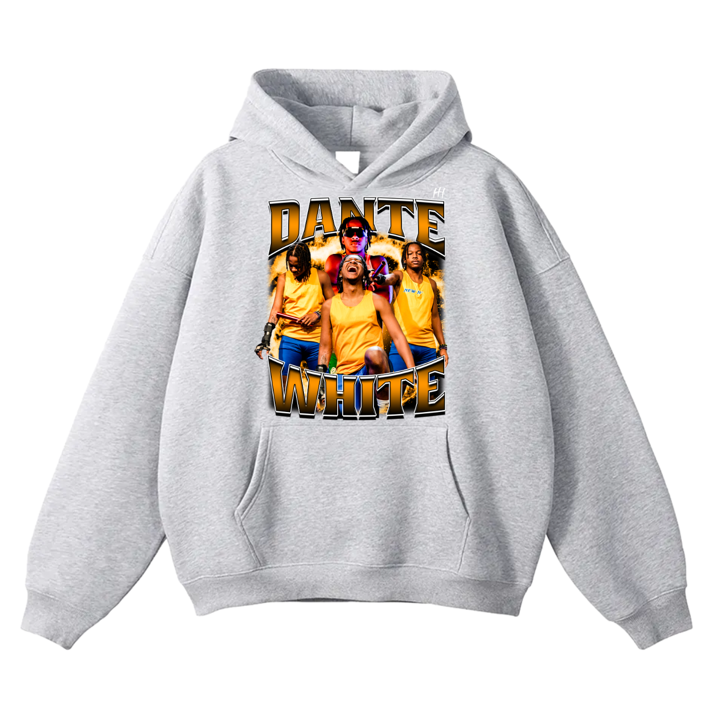 Dante White Oversize Fleeced Hoodie