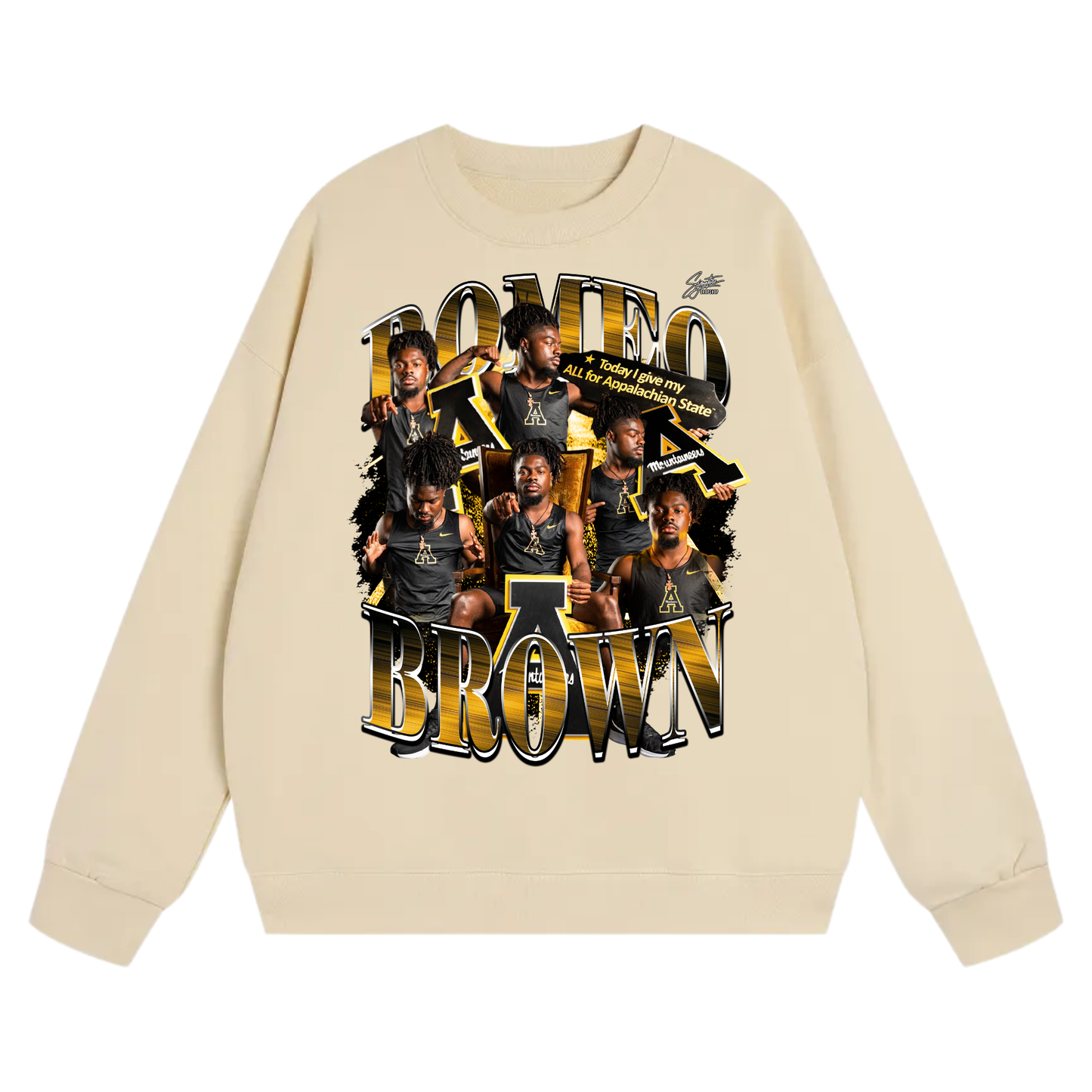 Romeo Brown Heavyweight Crewneck Sweatshirt