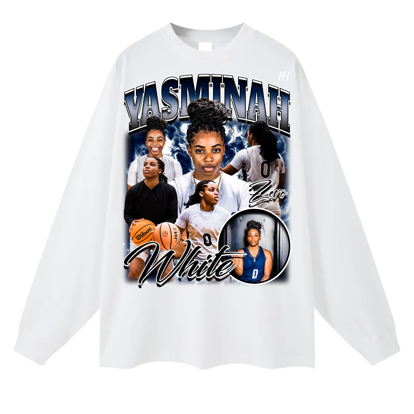 Yasminah White Long Sleeve Tee