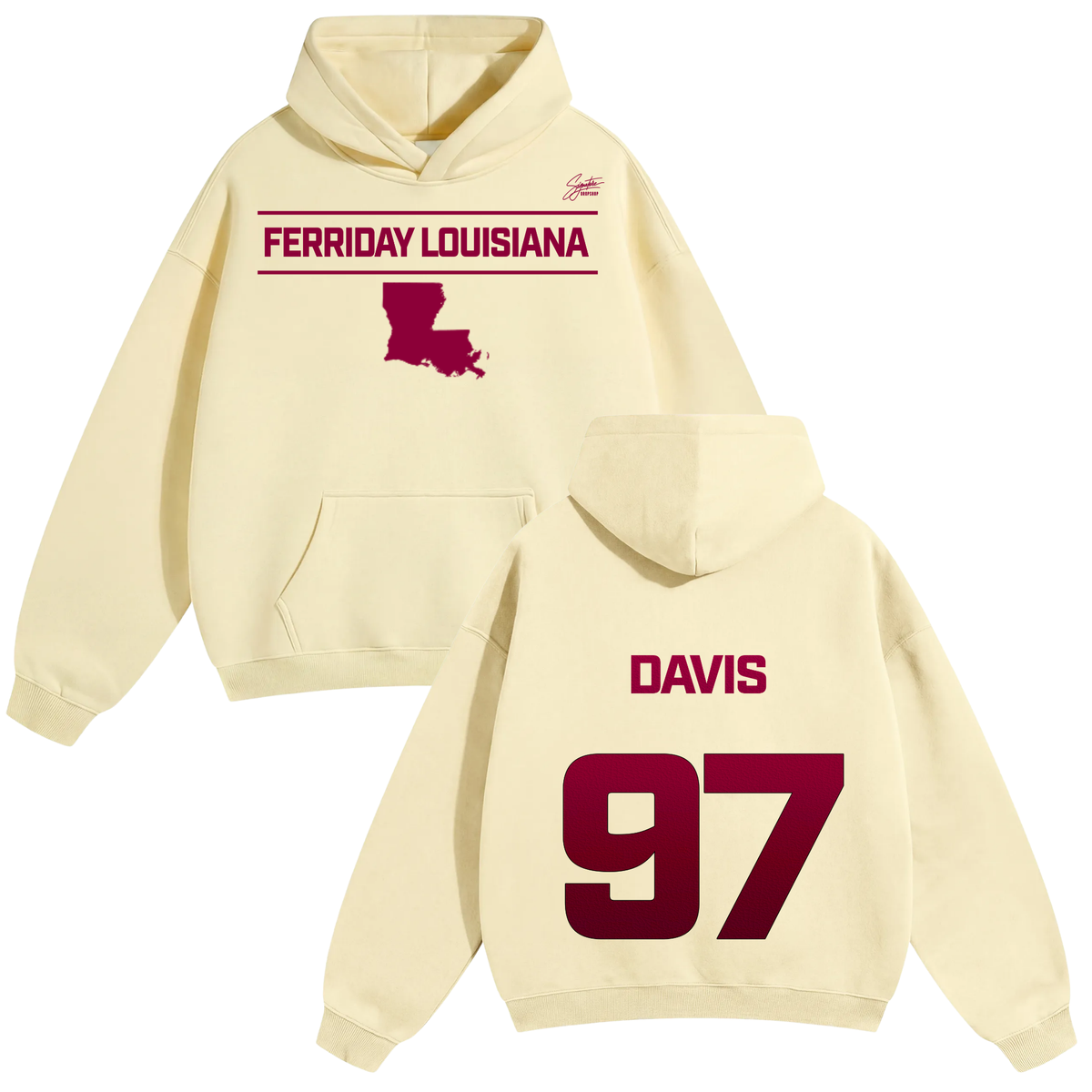 Joshua Davis Oversize Fleeced Hoodie