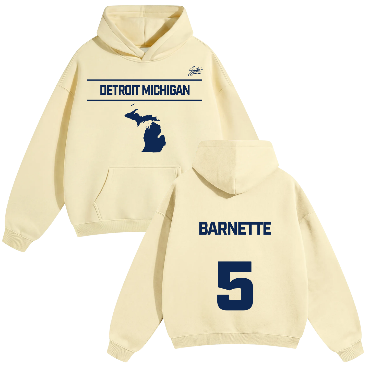 Temperence Barneyye Oversize Fleeced Hoodie