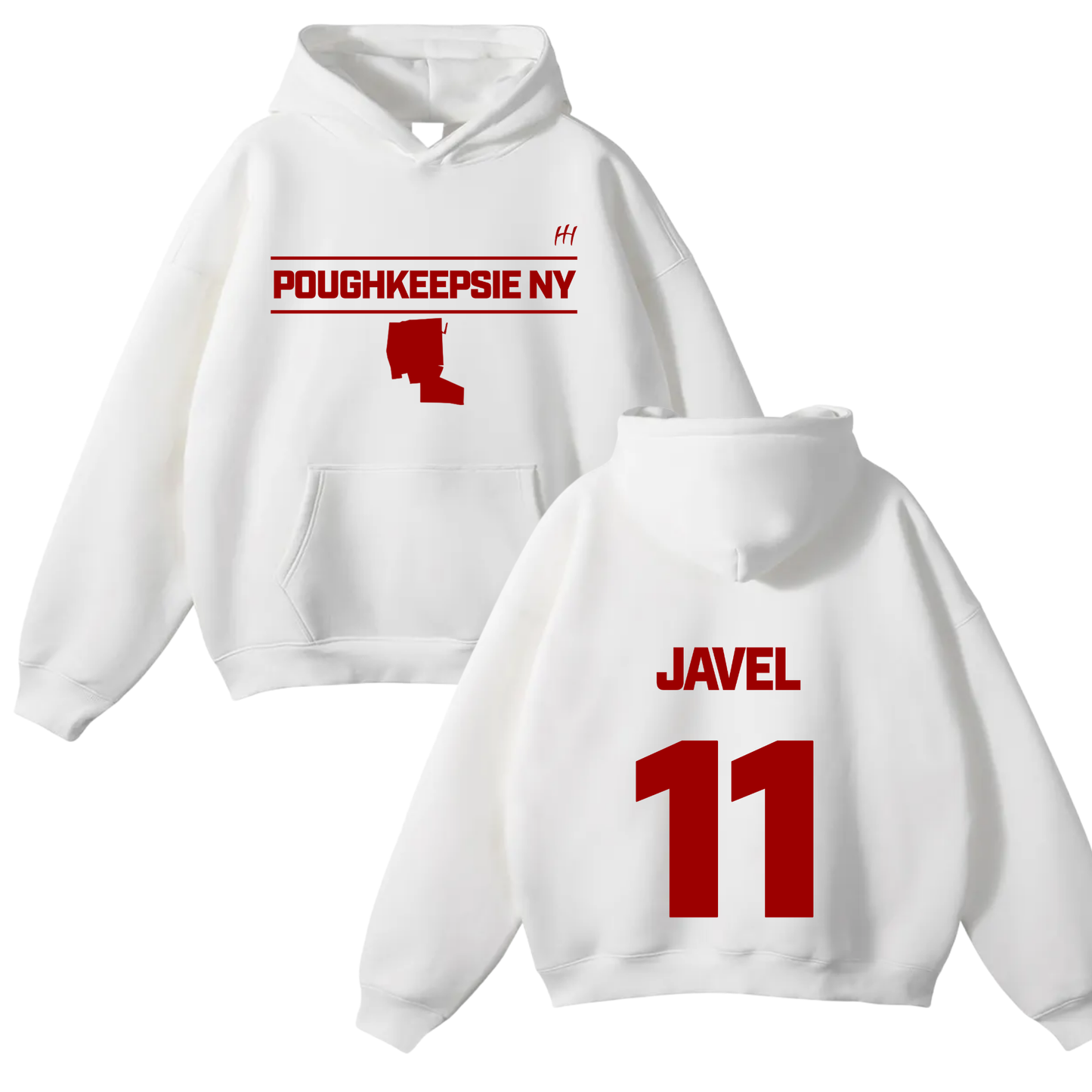 Javel Cherry Oversize Fleeced Hoodie