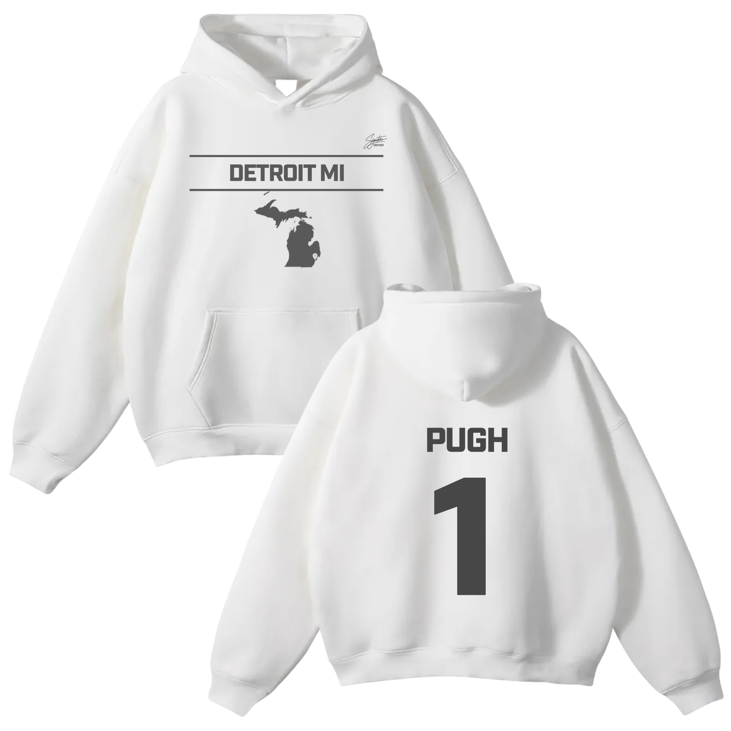 Damoni Pugh Oversize Fleeced Hoodie