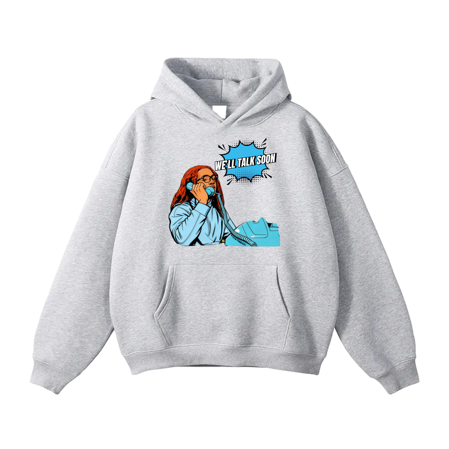 Ethan Royal Oversize Fleeced Hoodie