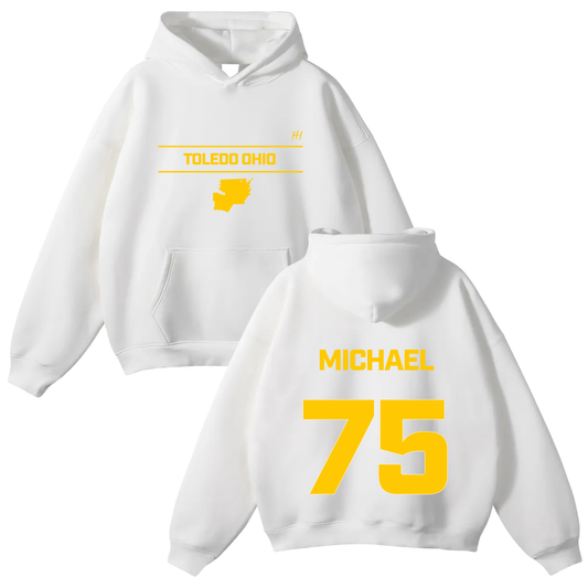 Michael Anthony Cherry Oversize Fleeced Hoodie